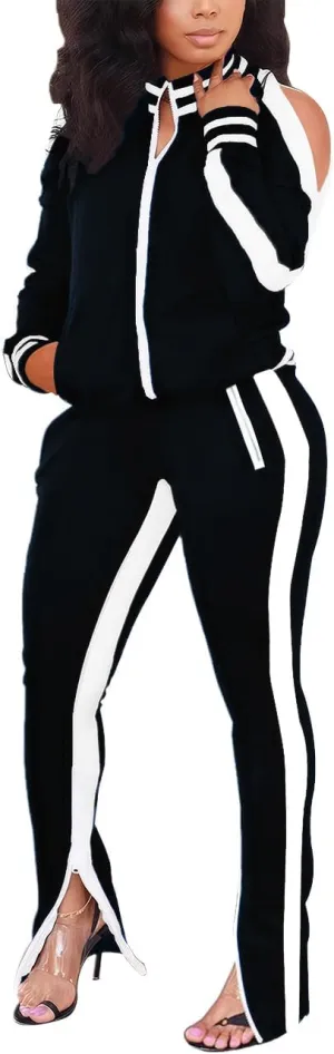 TOPONSKY Women Casual 2 Piece Outfit Long Pant Set Sweatsuits Tracksuits