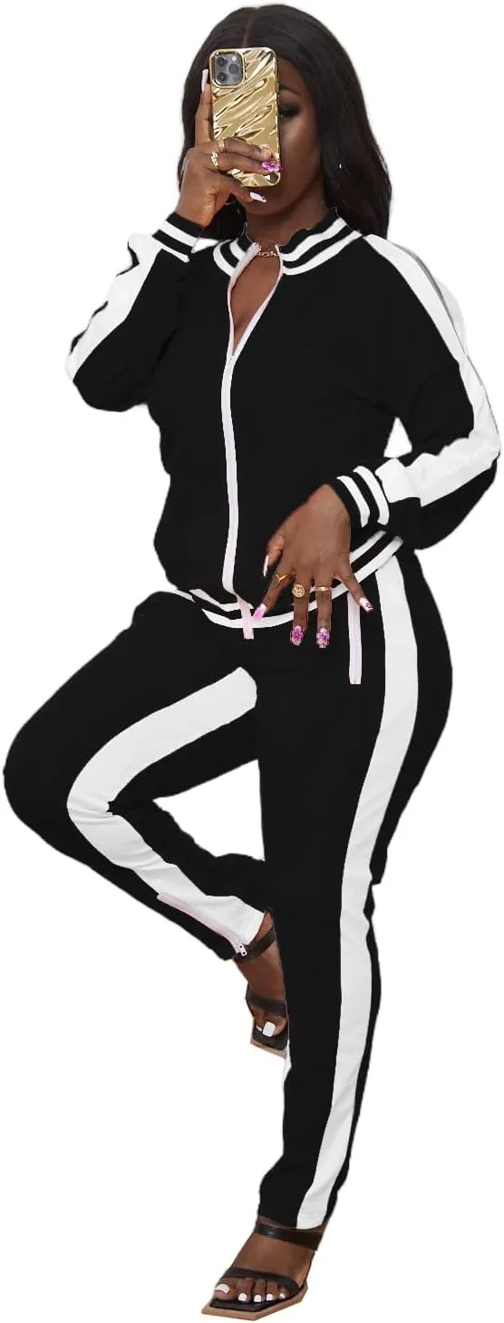 TOPONSKY Women Casual 2 Piece Outfit Long Pant Set Sweatsuits Tracksuits