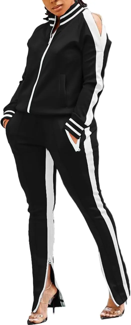 TOPONSKY Women Casual 2 Piece Outfit Long Pant Set Sweatsuits Tracksuits