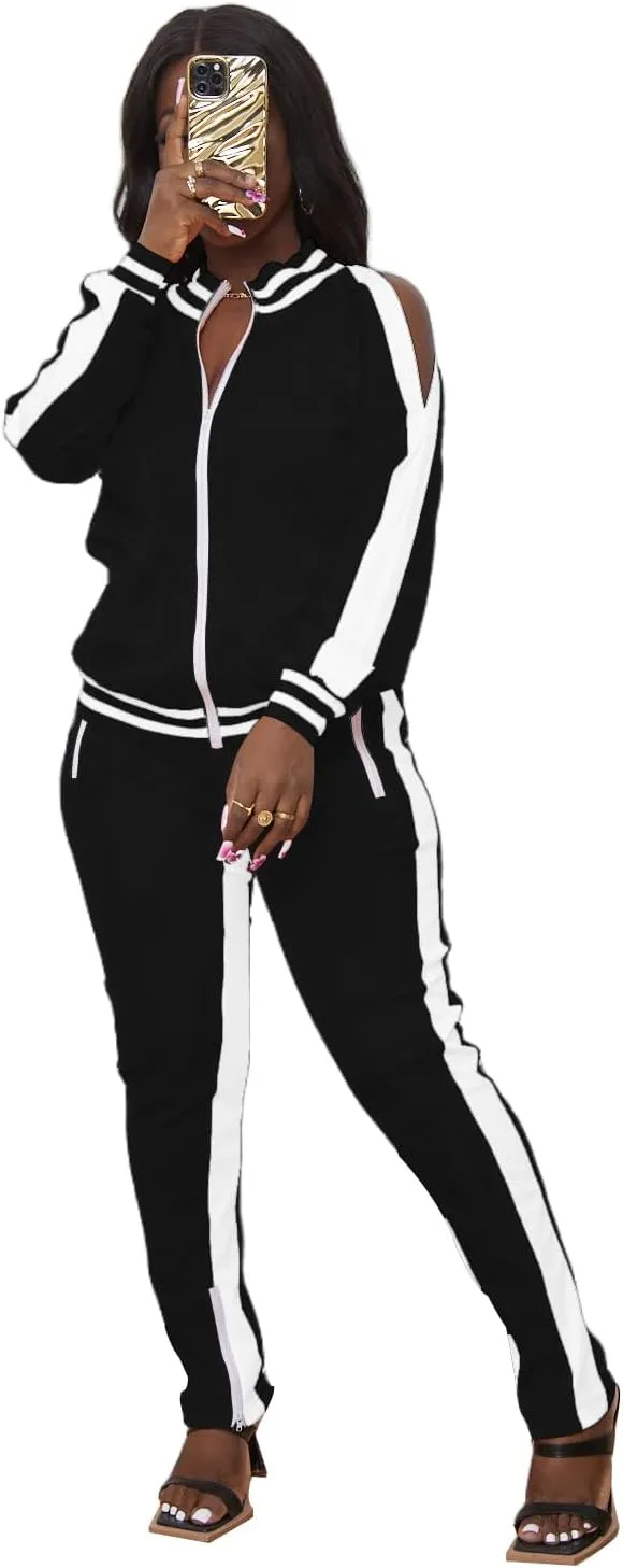 TOPONSKY Women Casual 2 Piece Outfit Long Pant Set Sweatsuits Tracksuits