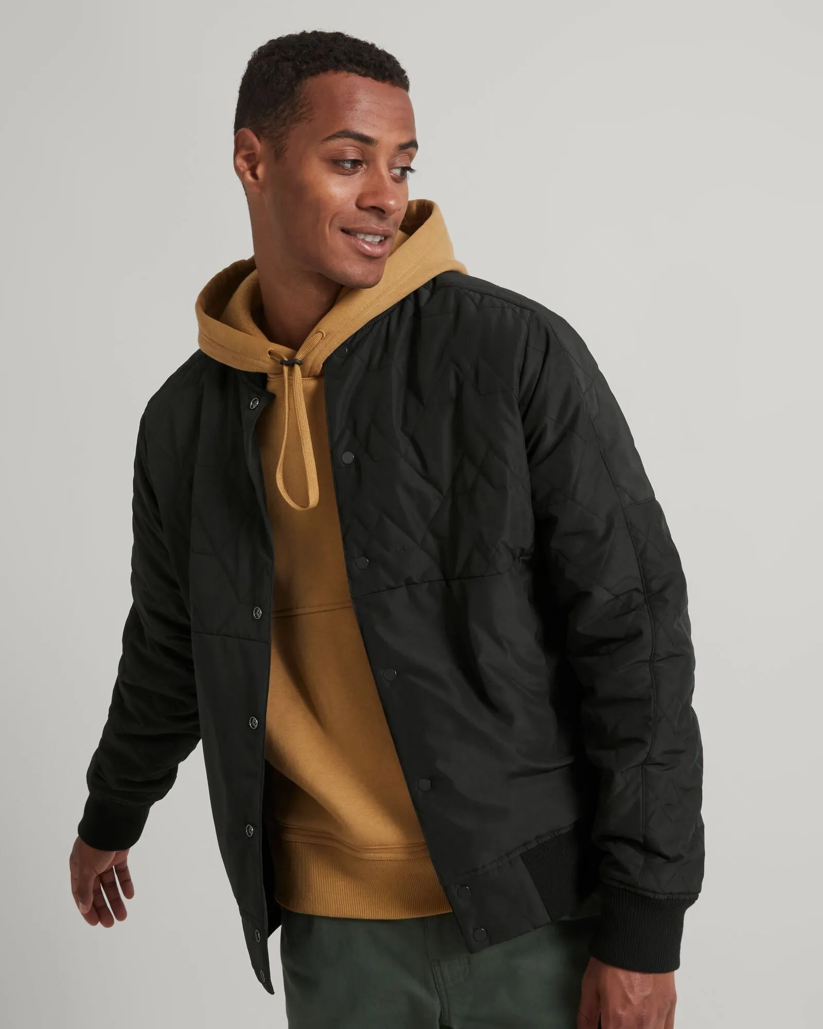 TWO-Ways Mns Reversible Bomber - Black