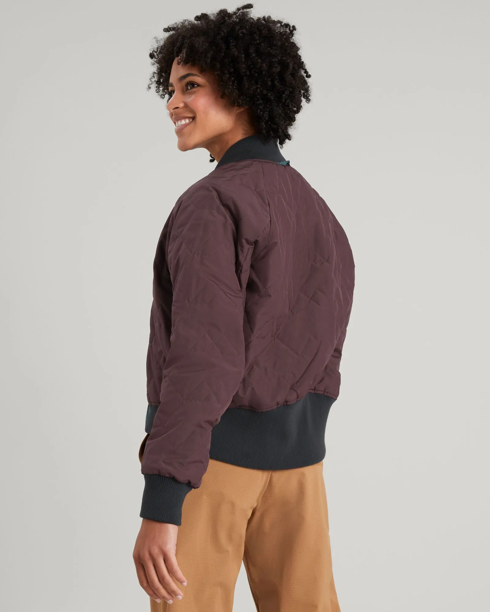 TWO-Ways Wmns Reversible Bomber - Deep Lagoon/Pony