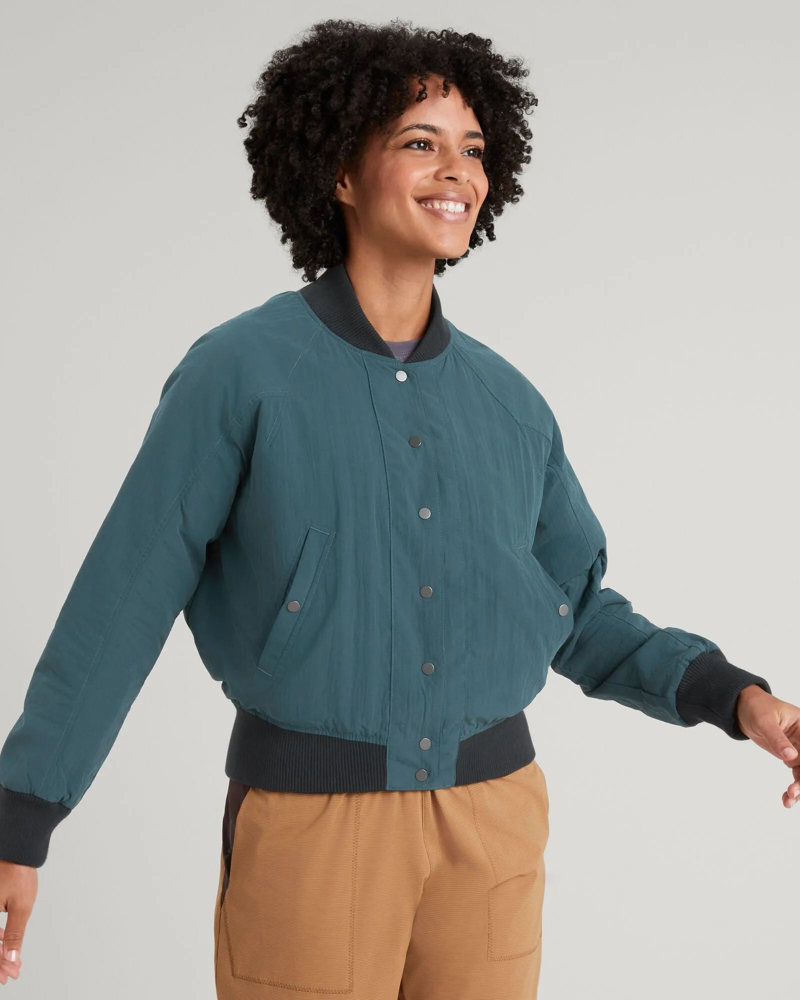 TWO-Ways Wmns Reversible Bomber - Deep Lagoon/Pony
