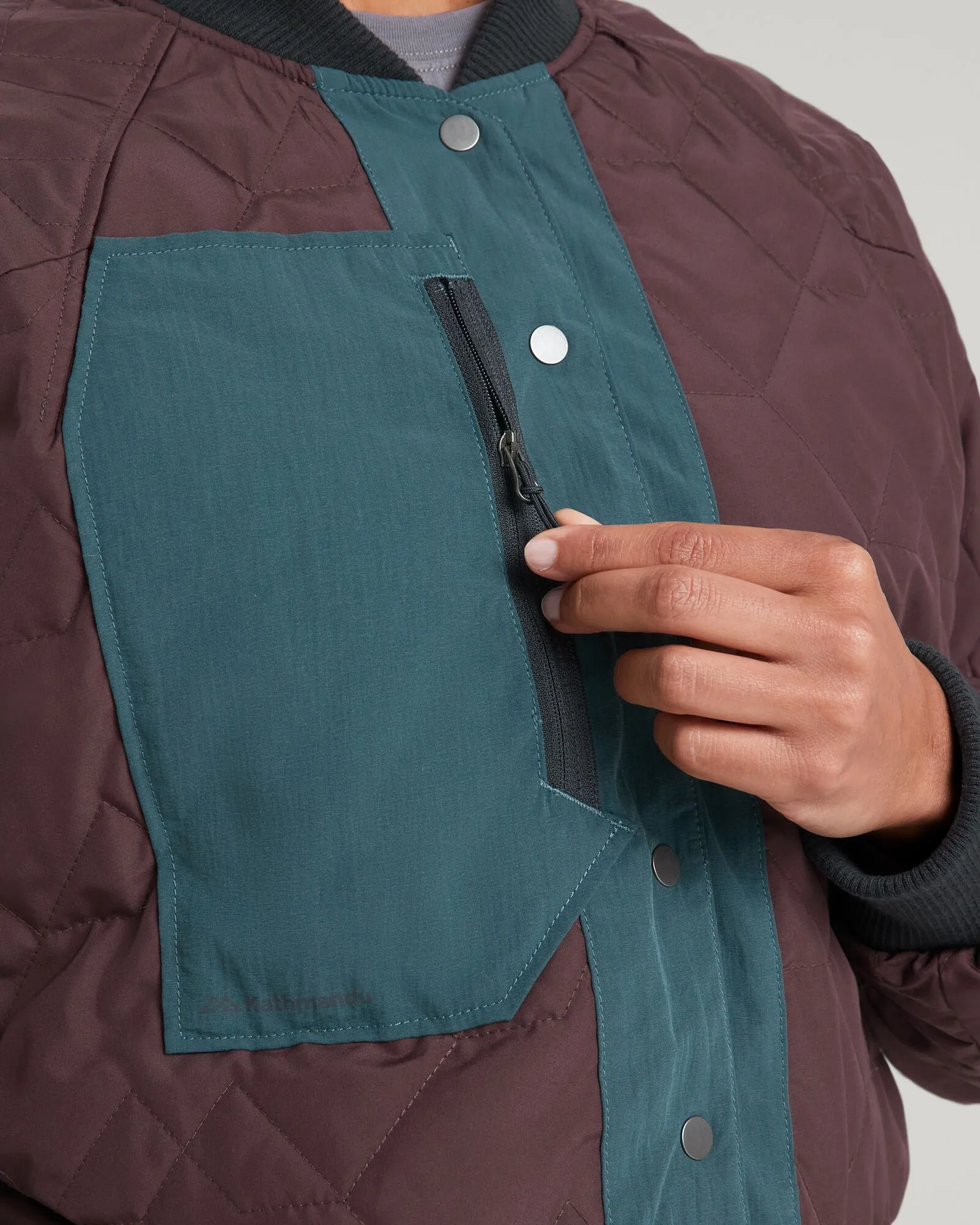 TWO-Ways Wmns Reversible Bomber - Deep Lagoon/Pony