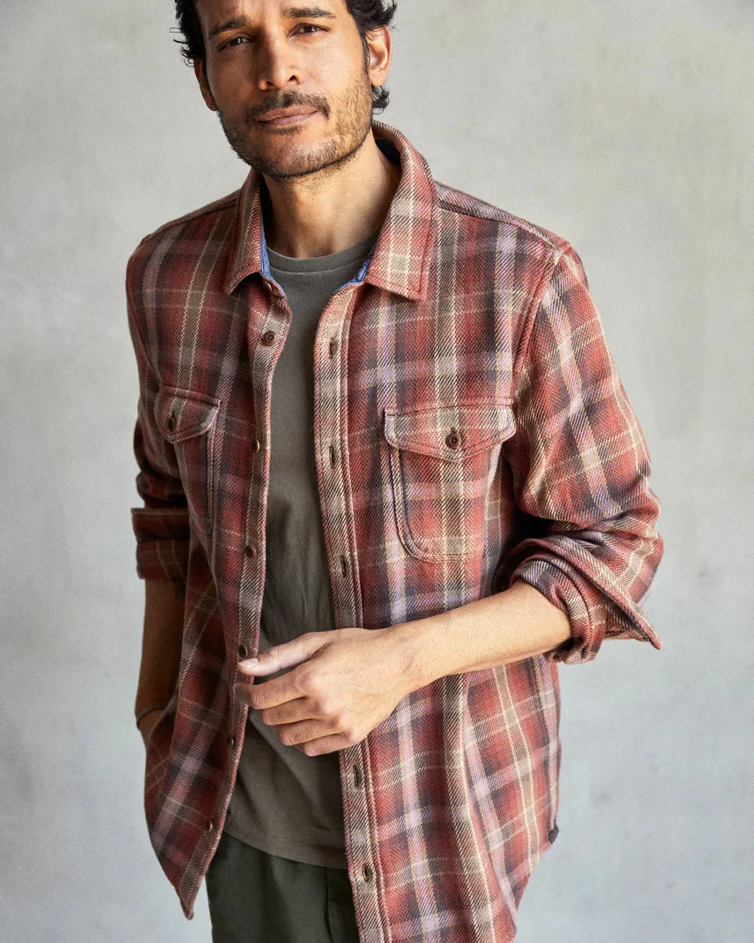 Unisex Blanket Shirt in Copper Spotlight Plaid | Outerknown
