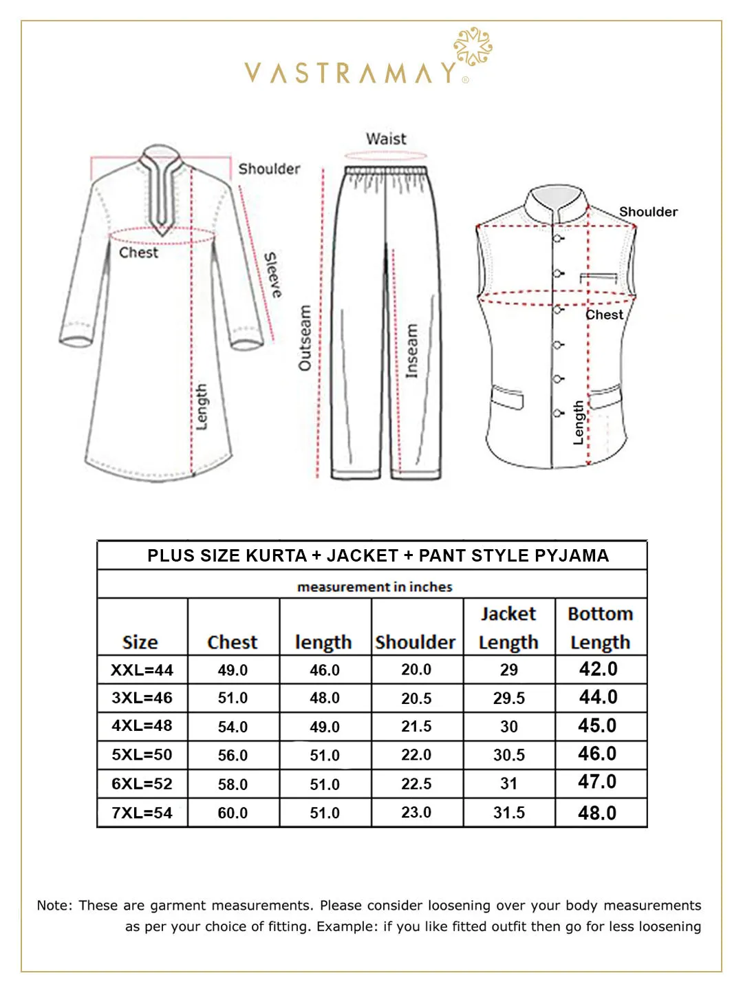 VASTRAMAY Cream Men's Ethnic Jacket Set