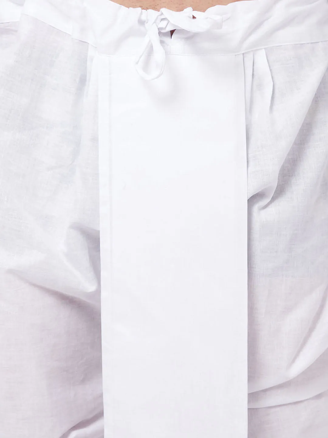 VASTRAMAY Pink Cotton Chikankari Kurta Dhoti