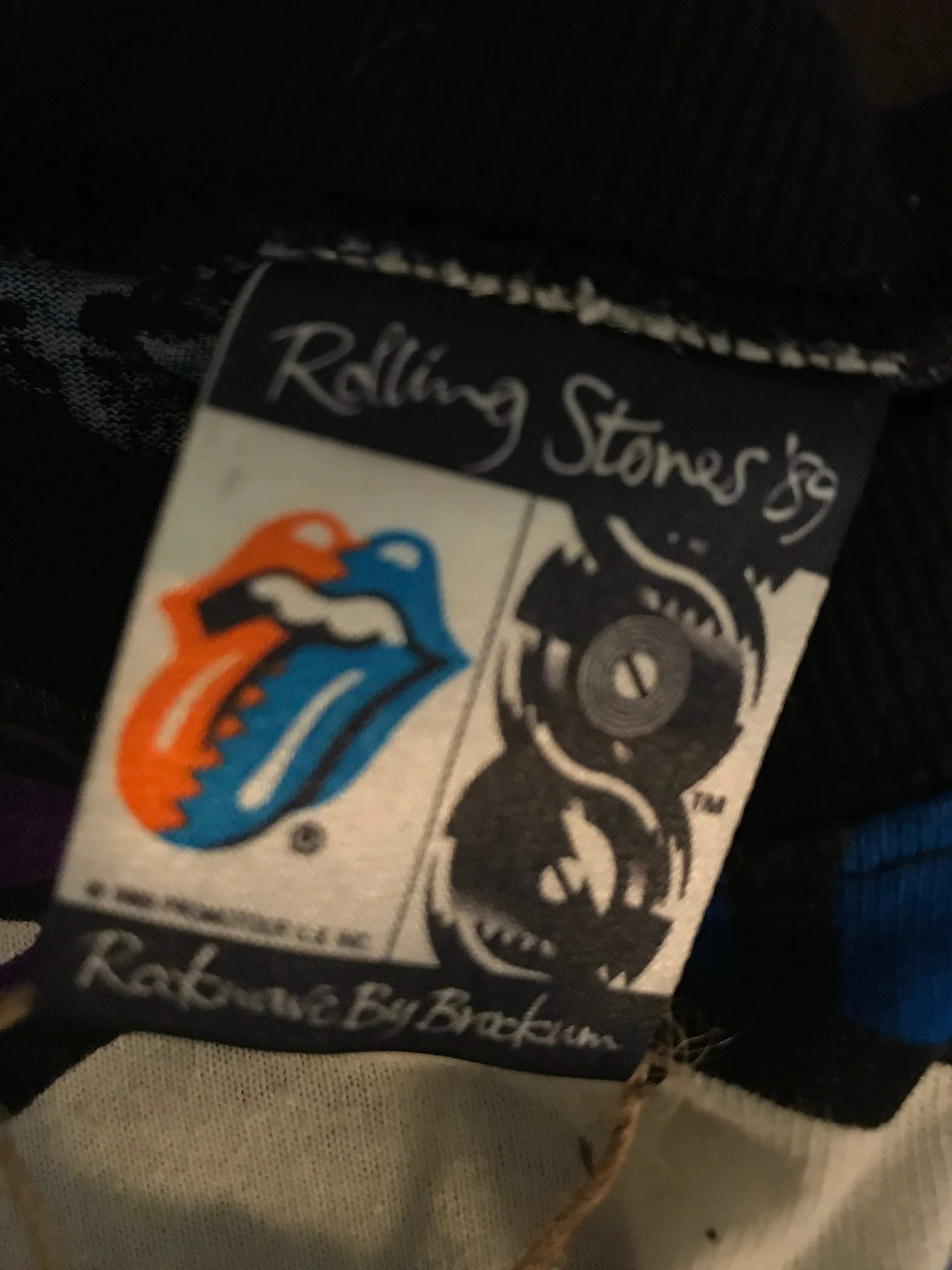 Vintage 1989 | Rolling Stones Single Stitch Tee Rainbow Tonge T Shirt | Size L