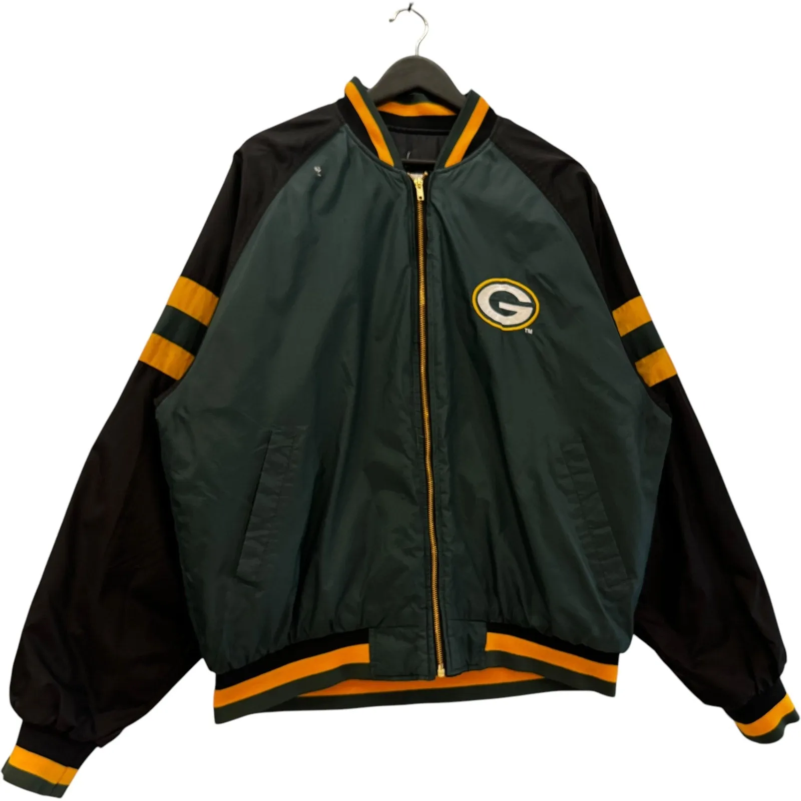 Vintage Green Bay Packers Reversible Bomber Jacket
