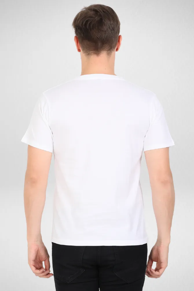 White and Grey Melange V Neck T-Shirts Combo for Men