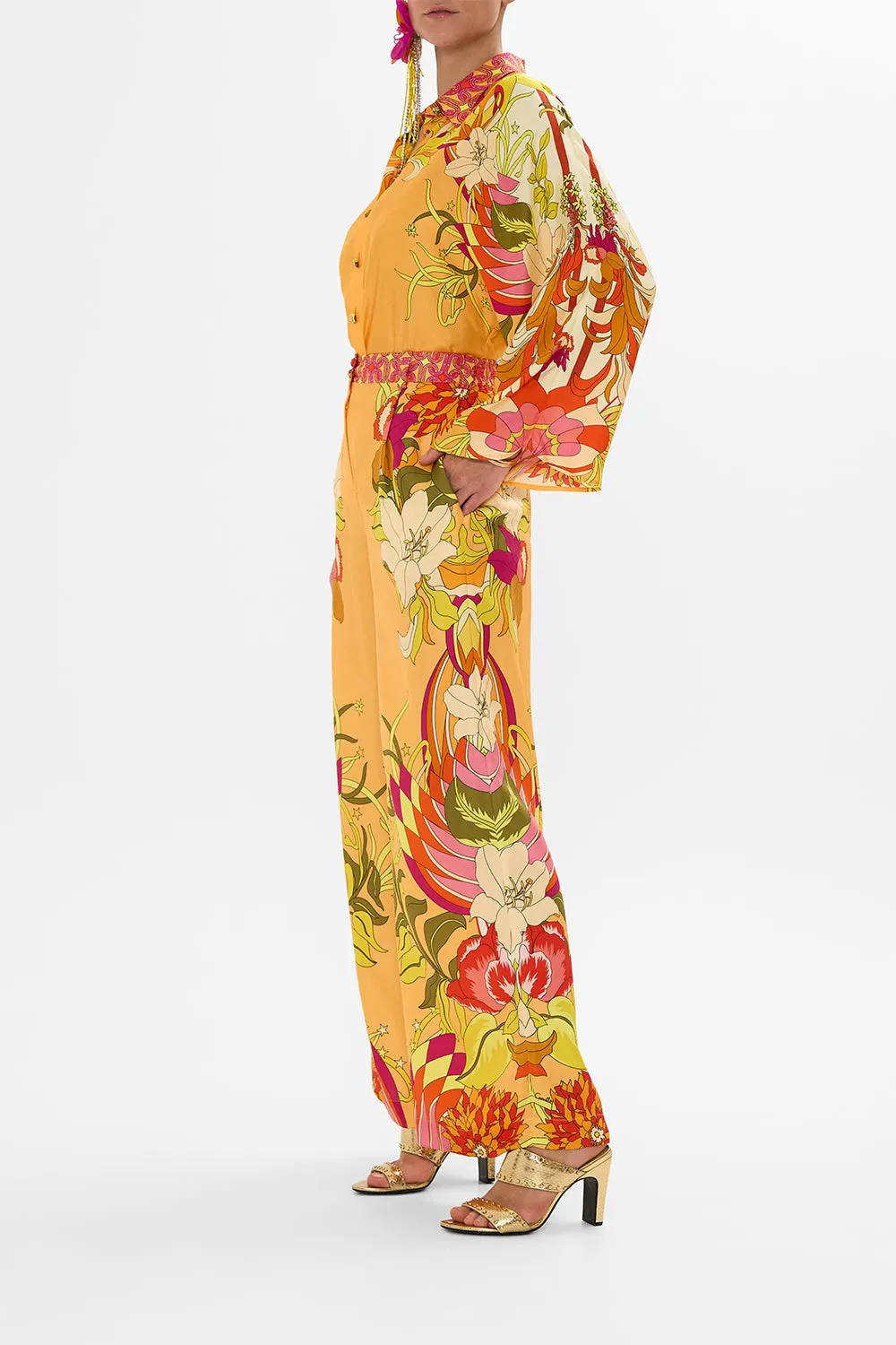 WIDE LEG WAISTED PANT THE FLOWER CHILD SOCIETY