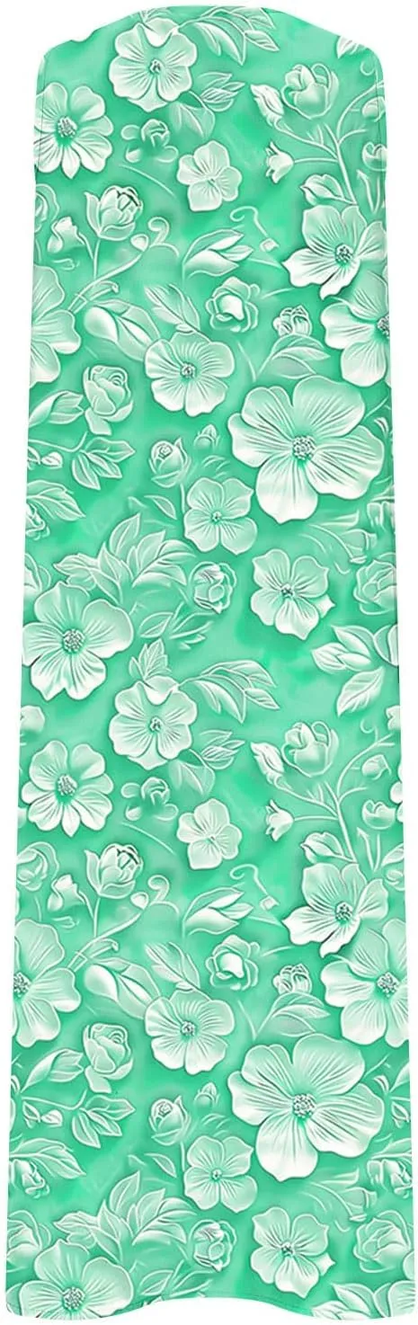 Women's Embossed Floral Printed Midi Dresses Button V Neck Summer Loose Sleeveless A-Line Casual Plus Size Dress with Pockets