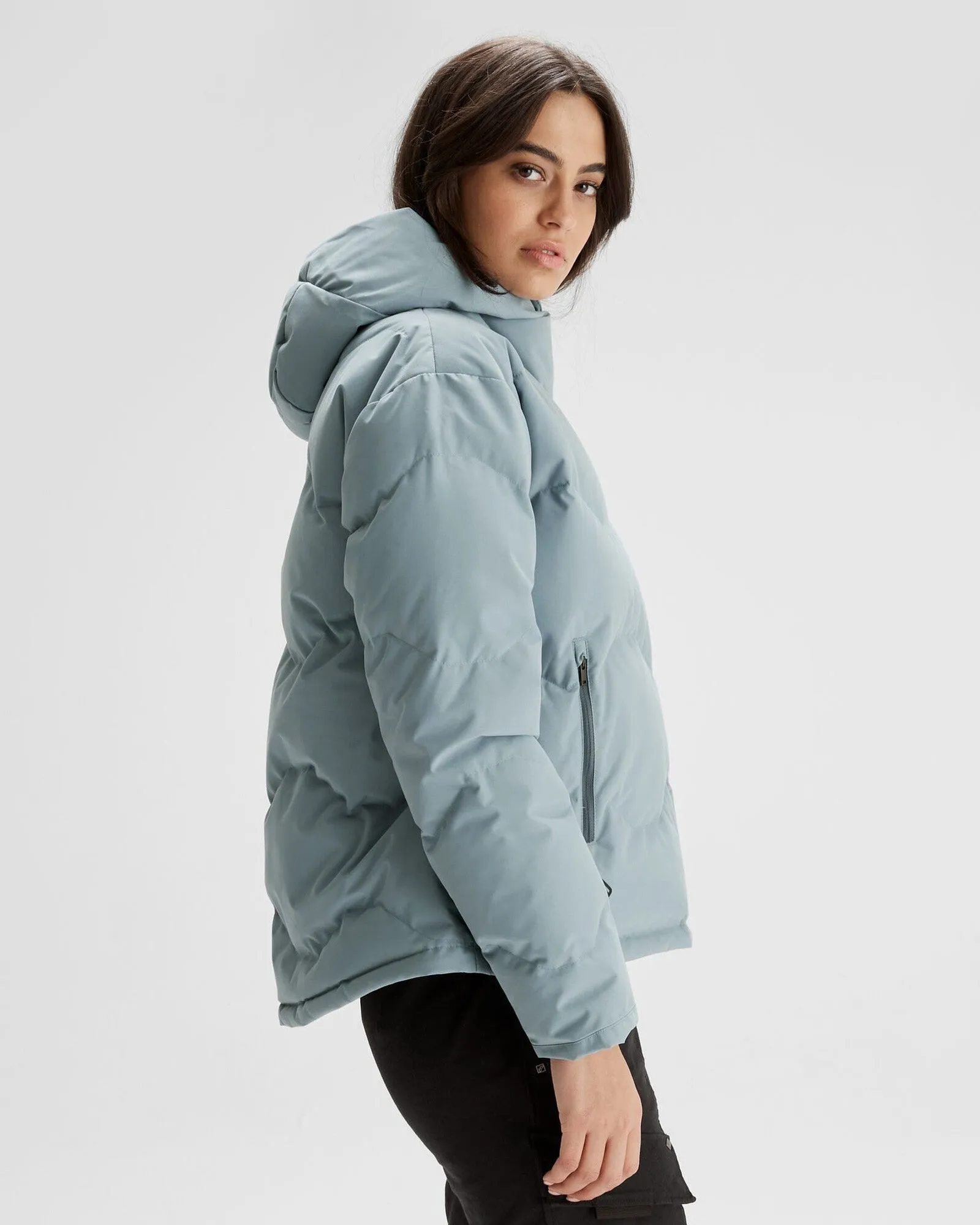 Women's Frisco X Hooded Down Jacket - Vapor