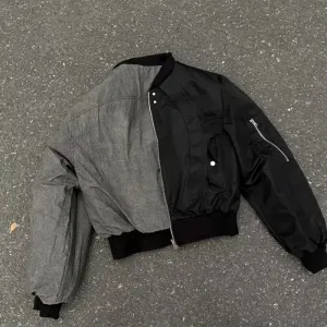 Y2K Reversible Jacket American New Bomber.