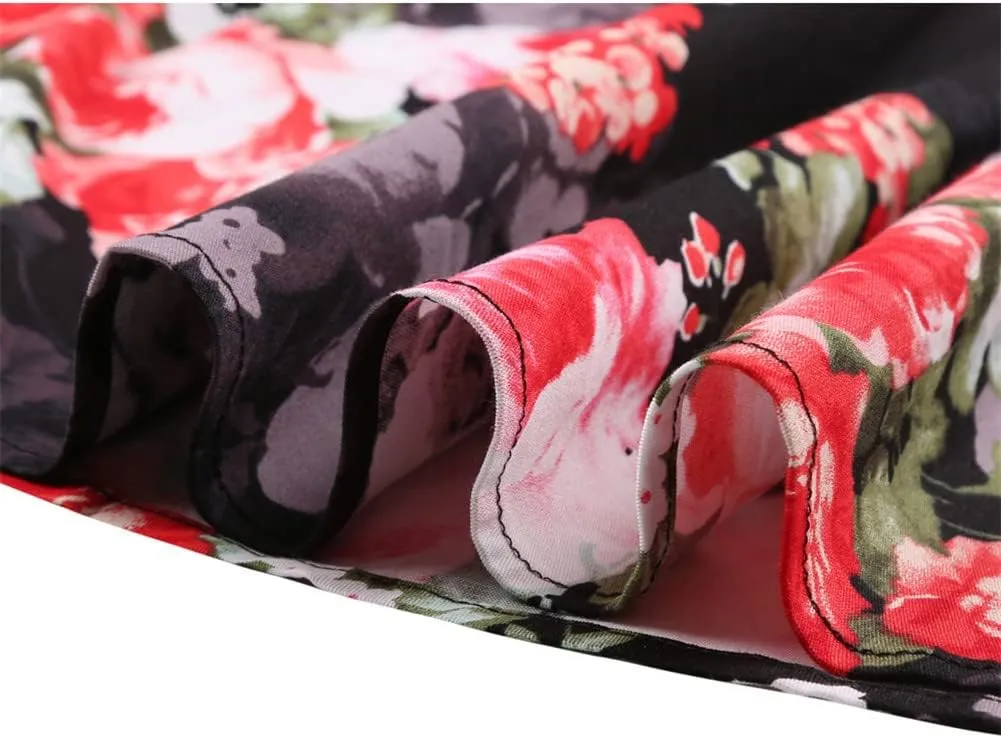 Youllyuu Summer Floral Print Women Skirt High Waist Y2K Pleated Bow Pocket Midi Skirt