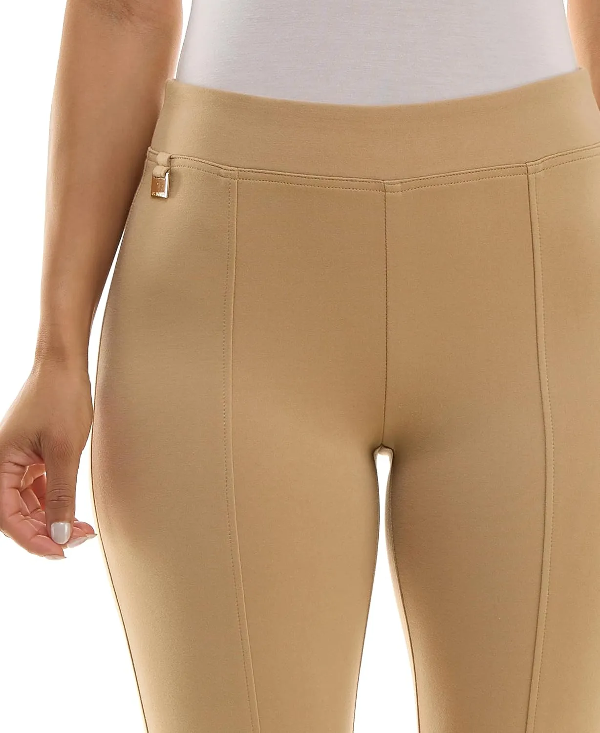 Zac & Rachel Women's Pull on Ankle Pant with Metal Tab