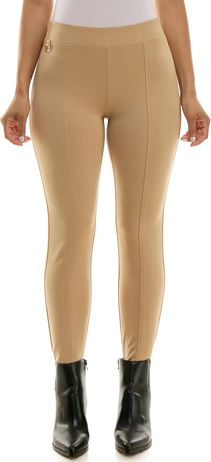 Zac & Rachel Women's Pull on Ankle Pant with Metal Tab